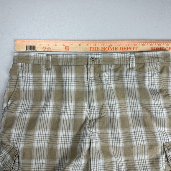 Quiksilver Edition Plaid Cargo Shorts Men Adult Size 38 Brown Used - Picture 8 of 10